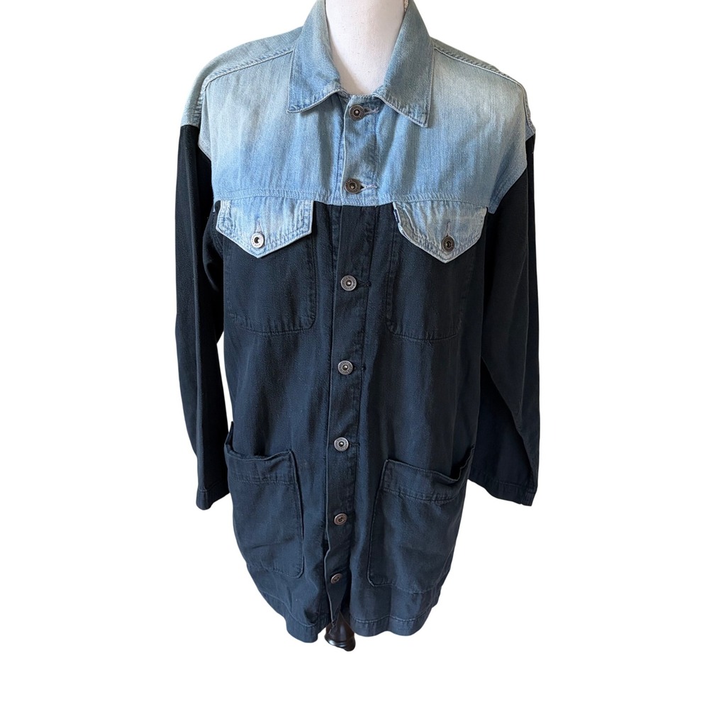 Levi's Made & Crafted Cowgirl Mix Up Chore Jacket XS Blue Black Colorblock